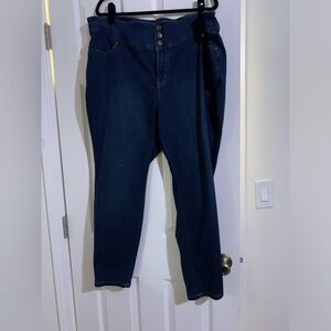 High Waist Button Up Skinny Jeans